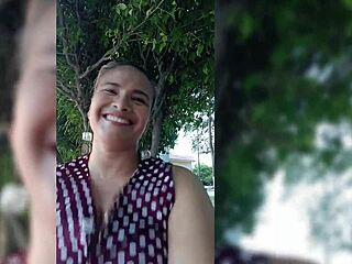Gina's big natural tits and wet pussy get her in trouble in this amateur interview