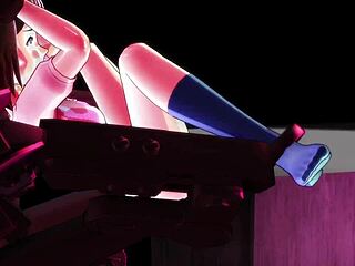 Haruka's game challenge bounces in 3D anime 🎮