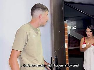 why does this colombian babe fuck her spanish neighbor so fast when parents are away? her tight pussy makes him cum quick with daniela andrea and brady bud