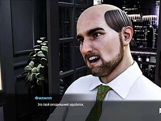 in this game episode, the fashion business involves a double blowjob scene