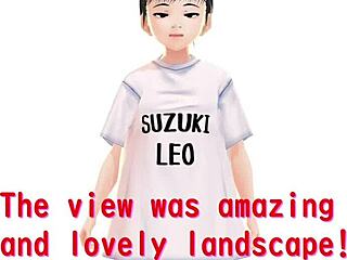 Leo Anime girl enjoys risk-taking and takes a bath in a forbidden area