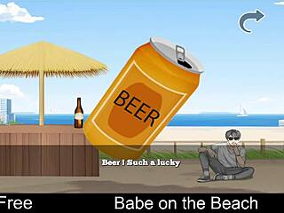 Babe RELAXES on the SUNNY beach in an anime game