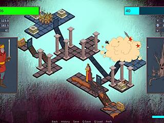 let's play dungeon with curvy hentai babe for creampie