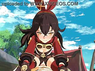 Outride Her in Genshin Impact Amber x Aether Animation