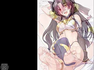 Can you resist the anime feet in this jerk off challenge? Femdom toes tease you.