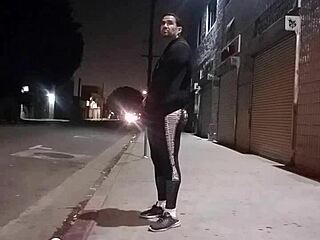 gay latino bubble butt guy selling his holes in the street