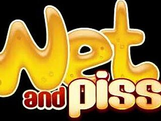 smiling chick squirts pee with toys