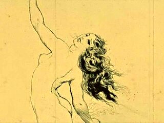 Vintage Erotic Drawings in Retro Anime Style