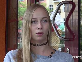 Softcore solo pleasure with a German amateur and vibrator