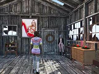 I discovered this cute brunette in Fallout 4 looking sexy at home in the 3D anime game