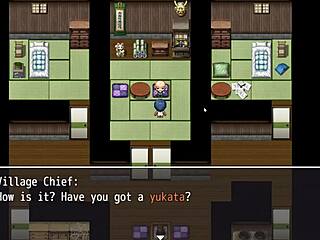 Tanned Natsuki's Striptease for Weird Guy in Hentai Game