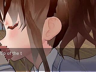 Hey, Karin is under the desk in her school blazer giving some oral love