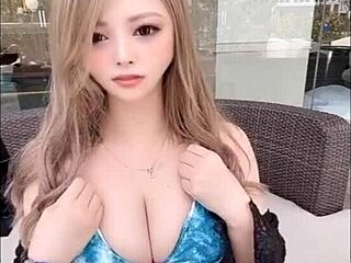 Japanese Sexy Dance with Big Boobs at Poolside