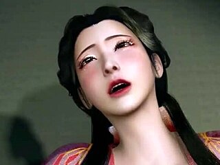 3D animated Asian cosplay babe gets her ass fucked