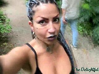 Public blowjob and cumwalk in Vondelpark Amsterdam