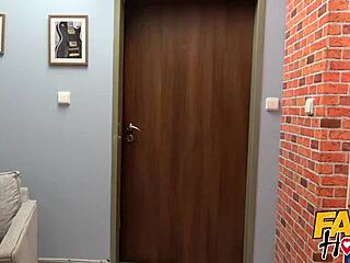 cute teen girl in pigtails gets hard fuck by older hostel owner