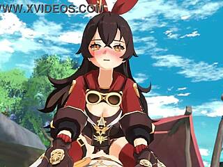 Outride Her in Genshin Impact Amber x Aether Animation