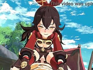 Outride Her in Genshin Impact Amber x Aether Animation