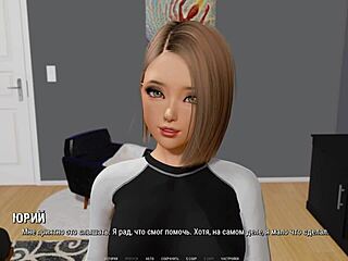 Beautiful anime game with hot Asian babe and oral sex scenes