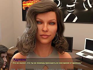 3D animated video of a big-breasted damsel in distress