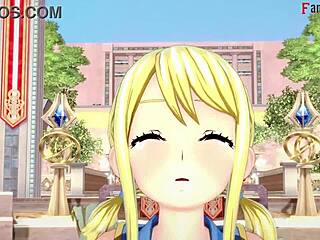 Lucy's deepthroat skills in Fairy Tail: Full Version