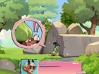 horny nature young 18+ female orc face-sitting a lucky boy in game review