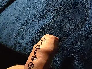 ifoslave adds fake tattoos to his cock in bdsm