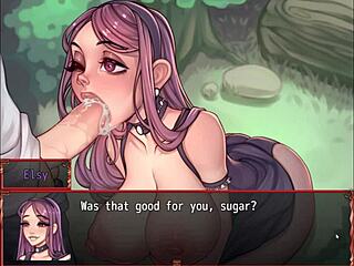 Damsel in distress loves sucking premature cock in harem game