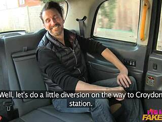 big cock stretches tight pussy in uk taxi ride