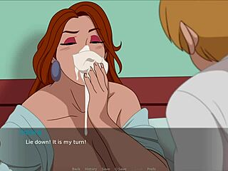 Beautiful housewife cheats on her husband in the next room
