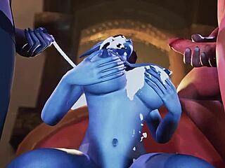 3D animated porn with big breasted women in a World of Warcraft themed scene