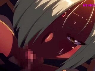 A young and energetic heroine tempt a young man to have sex in the woods in a pornographic cartoon