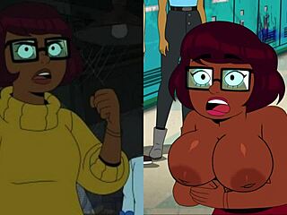 Side-by-side comparison of original and naked anime girls