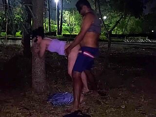 So horny we fucked in the public park