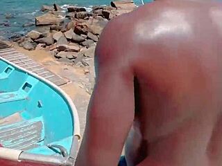 Big black cock penetrates Asian ass in public thrill