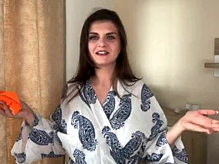 Stepmother's big cock and natural tits get licked