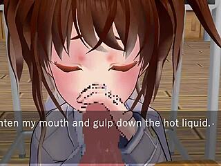 Hey, Karin is under the desk in her school blazer giving some oral love