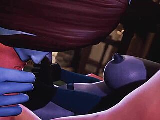 3D animated porn with big breasted women in a World of Warcraft themed scene