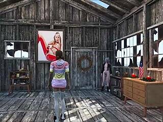 I discovered this cute brunette in Fallout 4 looking sexy at home in the 3D anime game