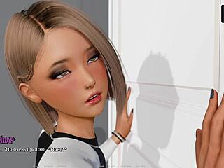 Beautiful anime game with hot Asian babe and oral sex scenes