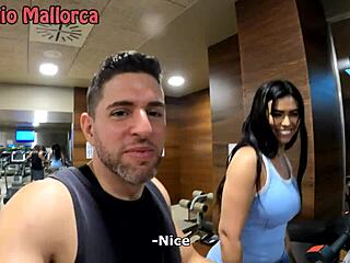 Big ass Brazilian amateur gets hard gym fucking