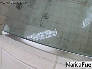 Japanese starlet Marica Hase masturbates nude in self-shot solo session