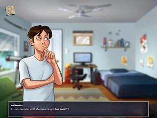 Hentai game with anime-style characters, Summertime Saga episode 152
