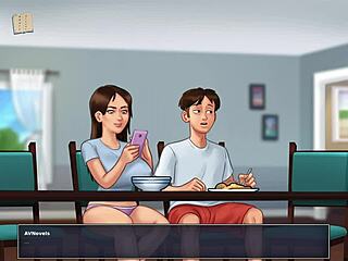 Steamy anime porn with a hot harem of girls in a visual novel style