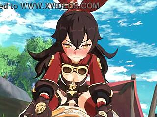 Outride Her in Genshin Impact Amber x Aether Animation