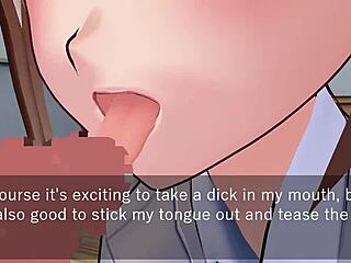 Hey, Karin is under the desk in her school blazer giving some oral love