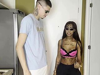 Skinny gay gets his first anal sex with machine