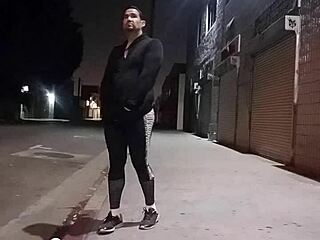 gay latino bubble butt guy selling his holes in the street