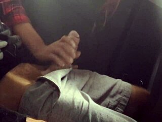 feeling risky jerking off in public for that student who loved my cock