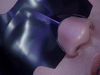 Mass Effect consulate hentai with squirting and bondage. 😈💦